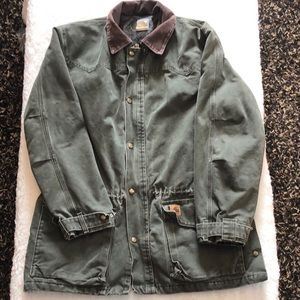 Men’s Vintage Blanket Lined Green Lg Carhartt Coat